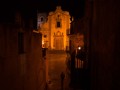 the church of SS Annunziata (location from the Godfather part I) at night, Forza d'Agrò