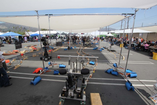 Fisher dollies and track at the annual J. L. Fisher Open House at company headquarters in Burbank.  Photo: Seth Emmons
