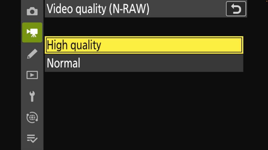 N-RAW has two compression ratios: High Quality and Normal.