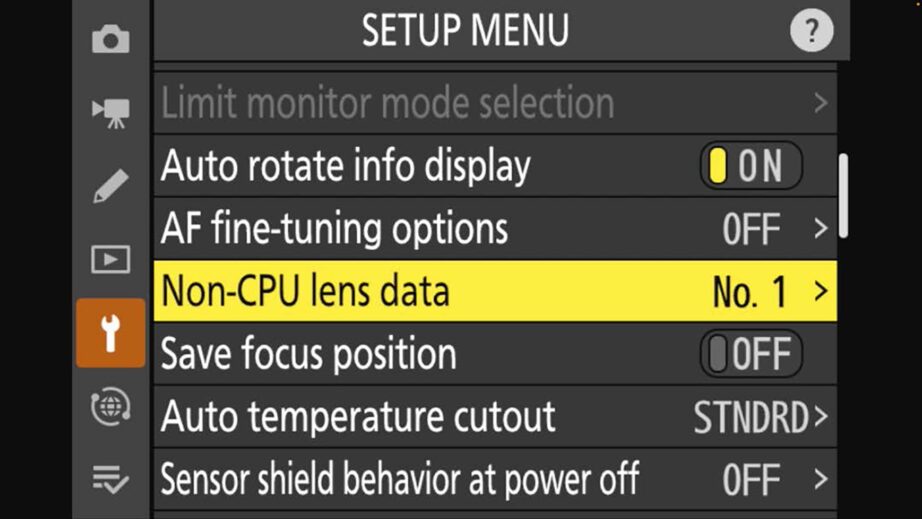 The camera will not shoot unless you assign an arbitrary Non-CPU (non NIKKOR S) lens in the menu. (Image 1 of 2.)
