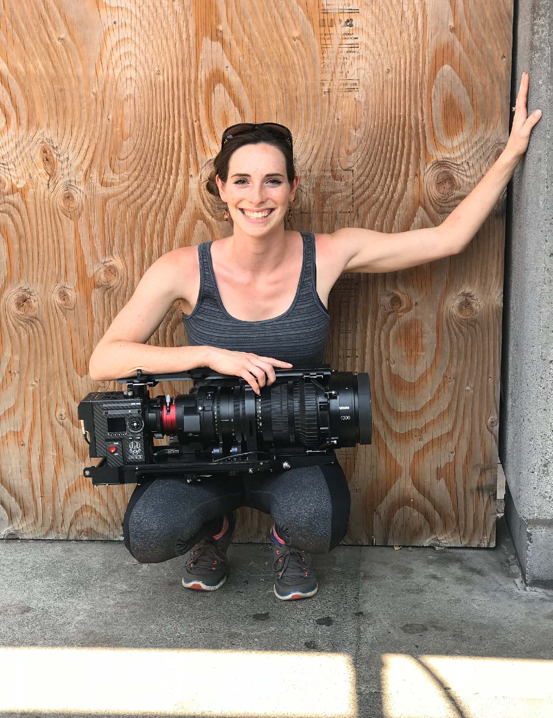 Dr. Raina Heaton PhD, Camera Assistant and Assistant Professor at the University of Oklahoma, with RED MONSTRO 8K and Canon CINE-SERVO 50-1000mm T5.0-8.9 PL.